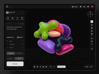3D models by text description or sketch with AI 3d ai ai agent builder chart dashboard dataviz desktop model prompt software tech template ui ux web
