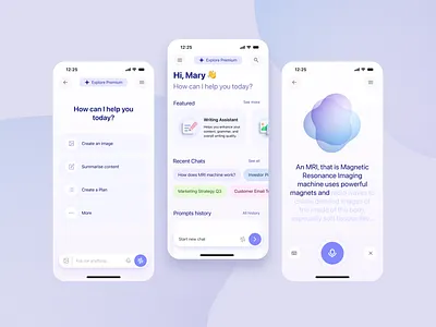 Nivo AI - Personal AI Assistant ai app app design design mobile modern ui