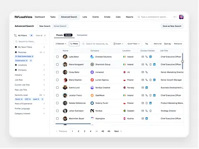 LeadVista - Sales Management Platform app design clean design saas sales managment ui ux web