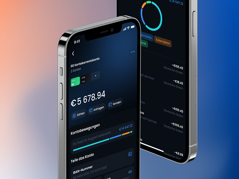 Deutsche Bank - Big Redesign account analytics bank banking credit card deutsche bank finance fintech history limit mobile app money payment transactions transfer ui ux wallet