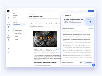 Typewell AI: Transforming blog creation with AI-Powered Support ai app design design mobile ui ux web