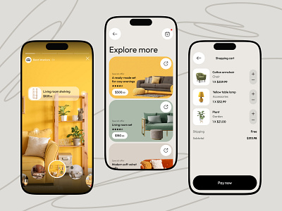 Interior Shopping App app application architecture company decor design furniture furniture app home interior interior design mobile mobile app mobile application modern ui ux