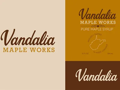 Hand Lettered Logo - Maple Syrup branding food industry food logo hand drawn logo handlettering logo design maple syrup logo retro logo vintage west virginia