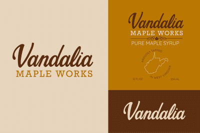 Hand Lettered Logo - Maple Syrup branding food industry food logo hand drawn logo handlettering logo design maple syrup logo retro logo vintage west virginia