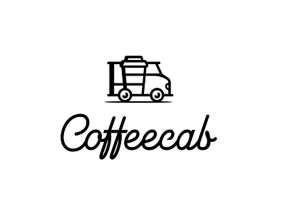 Coffee Cab - Logo Illustration automotive branding cafe cartoon coffee coffee truck custom logo designer food food truck identity illustration lettering lettering artist logo logo design logo designer logos typography vehicle