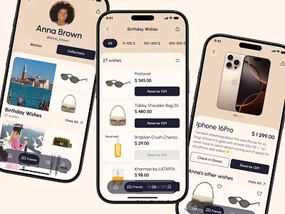 Wishlist App | Mobile UI figma liquid glass mobile design ui ux uxui