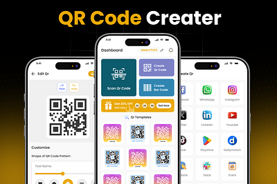 Qr Code Mobile App Design android app design app design design figma front end design ios app ios app design mobile app mobile app design product design qr code ui user experience user interface design user research