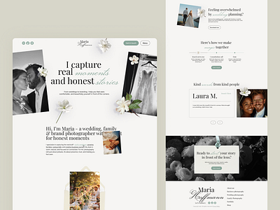 UI/UX Portfolio website for professional photographer elegant elegant design flowers hero section landing page landing portfolio lnding hero section photograph portfolio photographer website site portfolio ui wedding wedding photographer website