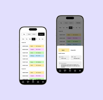 School Management App app design school app