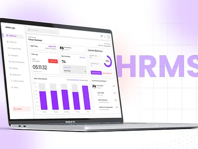 Hrms Web App Design by Devomni, UK app design dashboard design design front end design landing page management system product design ui ui design ui ux design user experience design user interface web application website dashboard website design