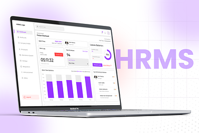 Hrms Web App Design app design dashboard design design front end design landing page management system product design ui ui design ui ux design user experience design user interface web application website dashboard website design