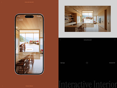 Zenvia | Interior Brand Experience brand identity branding clean furniture gallery house home house interior interior agency interior logo landing page logo luxury minimal ui modern uiux design vexo lab web design website layout zenvia