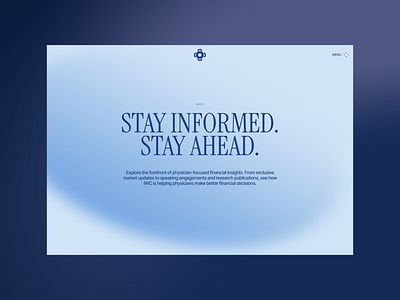 Corporate website design | Media page blue branding design gradient hero screen logo minimalist modern website ui uiux web development webdesign website