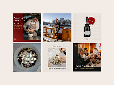 Social media templates for boat dining experience branding graphic design instagram linkedin social media socials template