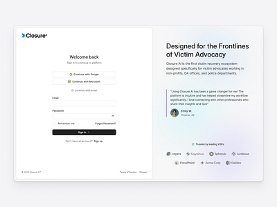 Sign In Page auth clean dashboard feedback interface minimal saas shadcn shadcnui split view tailwind