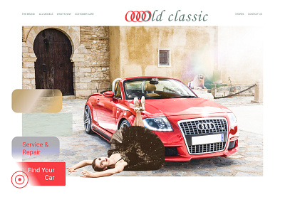 Lending for car store audi car classic design figma multicolor ui