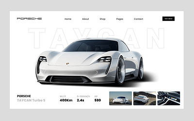 Porsche Website Design design typography ui ux