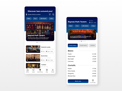 Bars&Pubs | Mobile app design