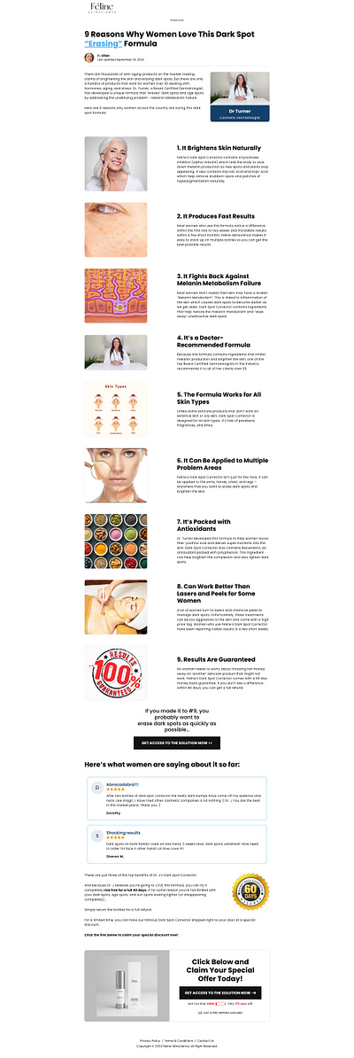 Feline Skinscience Listicle Page | Gempages Expert gempages gempages expert gempages listicle page gempages product page shopify shopify expert shopify listicle page