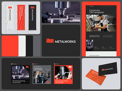Logo, branding and webdesign for metal factory brandguide branding design graphic design logo social post stationary ui webdesign