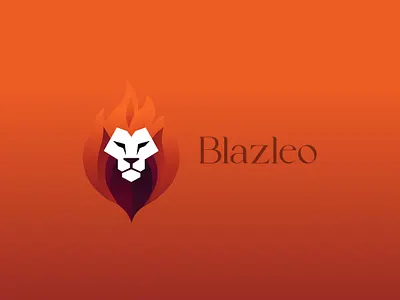Modern Minimalist Blazleo Logo Design branding graphic design identity lion logo minimalist modern