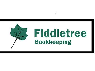 Fiddletree Bookkeeping Service minimal Leaf Logo financial branding