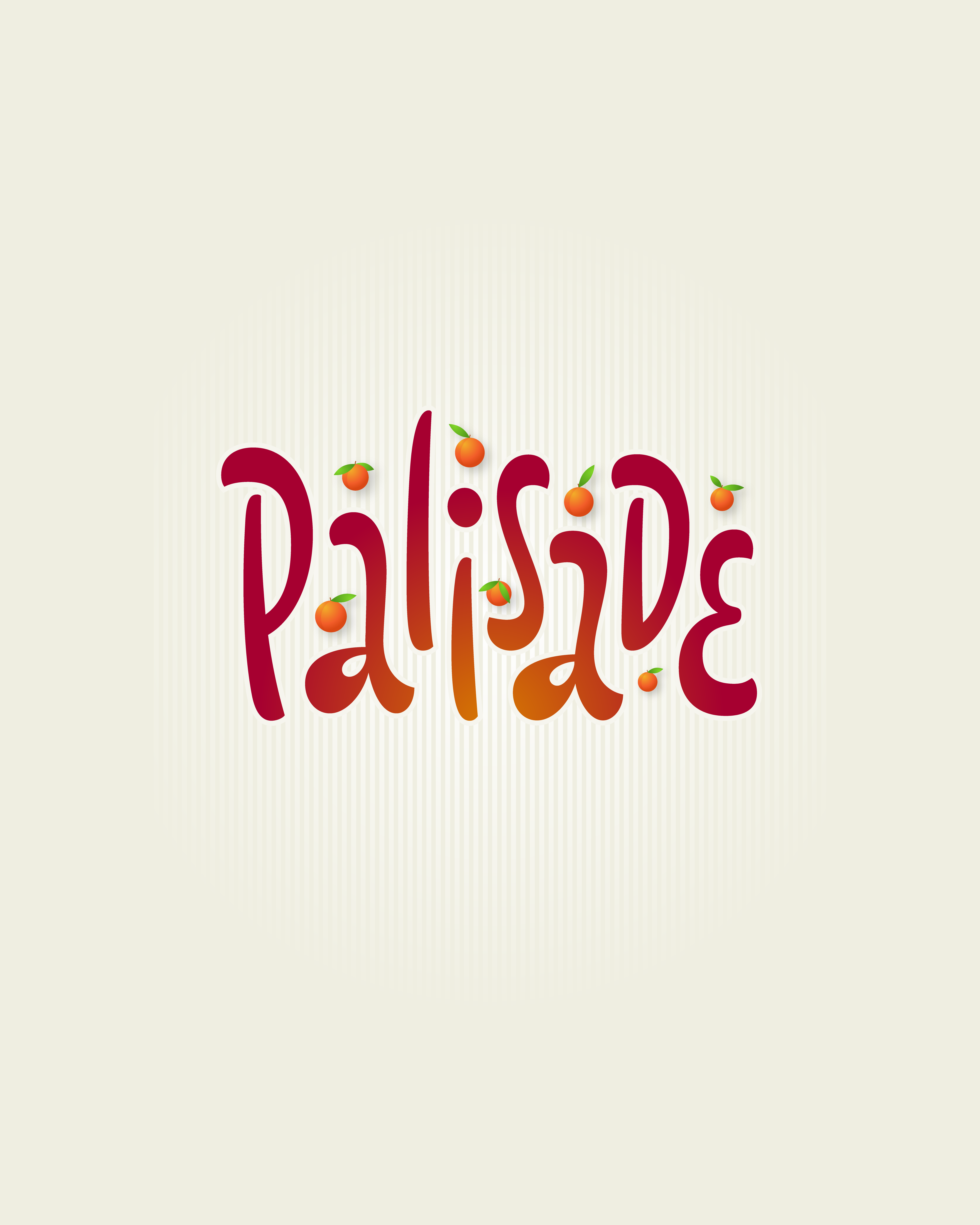 Palisade peaches design font lettering letters logo title type typeface typography wordmark