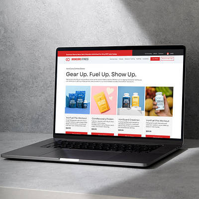 Gym Web Design Online Store branding design graphic design ui web design website website design