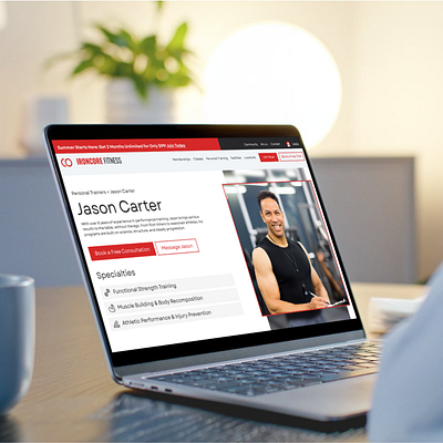 Gym Web Design Team Page branding design graphic design ui web design website website design