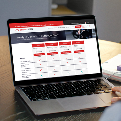 Gym Web Design Membership Page branding design graphic design ui web design website website design