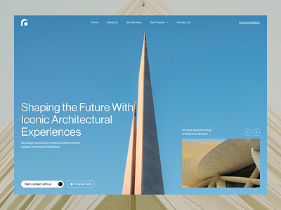 Arek.Studio - Architecture Website alif aoo architeture design graphic design hero home landing modern page reza ui ui ux design ux web web design web site website