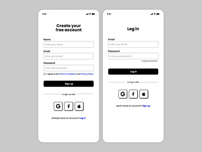 Daily UI Challenge DAY 01 - Login Page dailyui design loginpage signuppage ui uidesign uiux ux