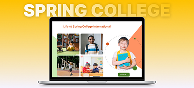 FUTURISTIC SPRING SCHOOL graphic design landing page motion graphics ui ui ux