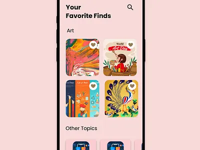 Day 44 🎨 Art Favorites – Mobile UI Concept daily daily ui dailyui design ui uichallenge
