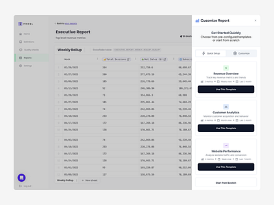 Financial Report Customization Panel - UX / UI Case Study dashboard finance fintech graphic design interface modalwindow money report ui ux