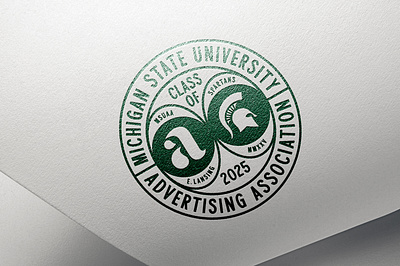 MSUAA "Class of 2025" Badge 2025 a badge club logo college graduation graphic design green logo michigan michigan state school spartan university