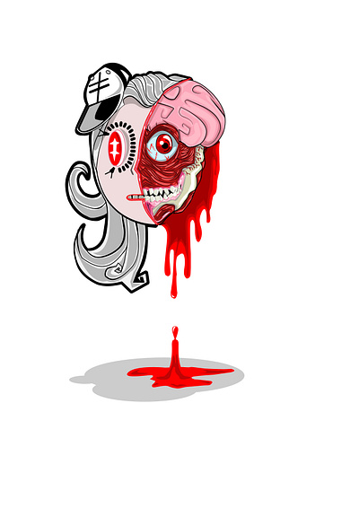 T-shirt Head design illustration vector