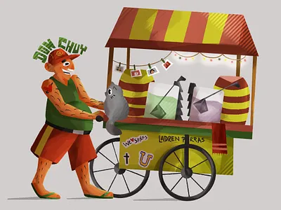 Don Chuy takes a walk art character design design digital digital illustration drawing illustration procreate