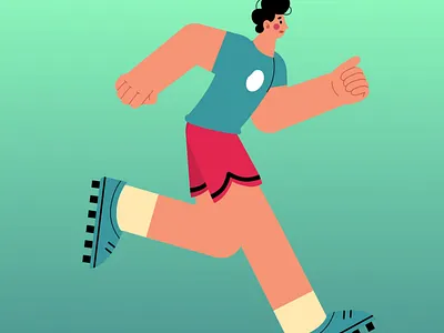 Corpo em movimento, mente em paz. aftereffects animation animação charact design gif gif animated motion design motion graphics