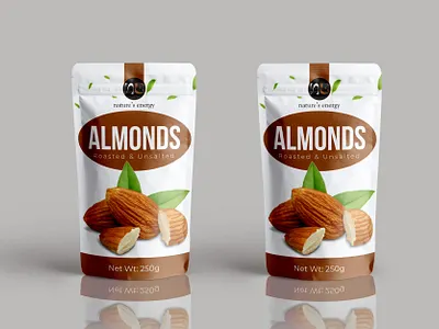 Almond Pouch Packaging Design graphicdesign