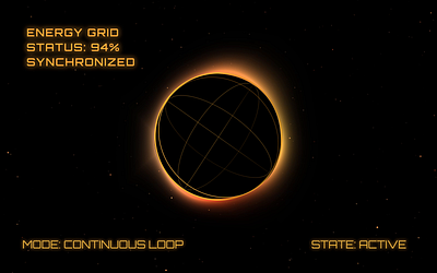 Day 68 - Aurelion Core aftereffects animation datavisual energyloop interactiondesign microinteractions motion graphics motiondesign scifiui ui uianimation