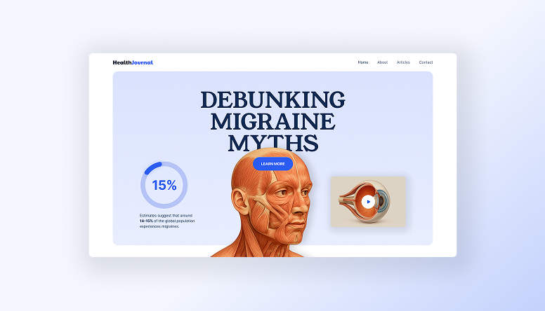 Health Hero Banner ai ai tools figma ai ui ui challenge uidesign