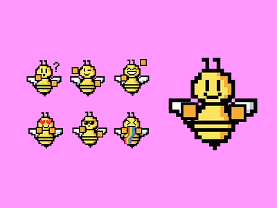 Speakeasy Mascot Character Design api bee character design cheatsheet illustration logo mascot pixel art pixel art character speakeasy
