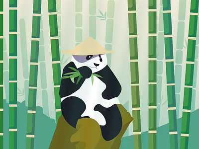 Panda 2d animal animals bambu bambú design graphic design illustration ilustrator naturaleza nature panda vector