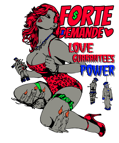 FORTE DEMANDE LOVE GUARANTEES POWER app branding design graphic design illustration logo typography ui ux vector