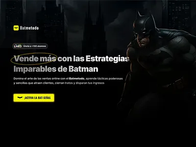 Batman Landing page - VSL batman canva closer coach convert course digital hero hotmart landing page landingpage marketing digital marketingdigital pagina de venda paginadevenda paginadeventa sale sales vsl
