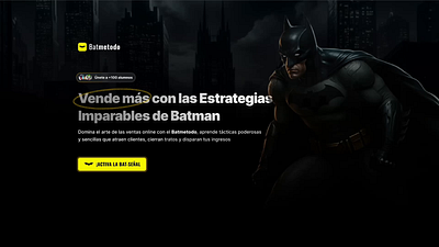 Batman Landing page - VSL batman canva closer coach convert course digital hero hotmart landing page landingpage marketing digital marketingdigital pagina de venda paginadevenda paginadeventa sale sales vsl