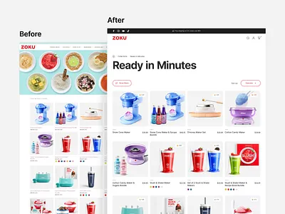ZOKU - Collection Page B&A branding design design agency ecommerce redesign shopify agency ui