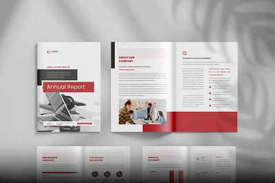 Annual Report Brochure annual annual report annual report brochure brochure brochure design business business brochure company company profile corporate design graphic design red brochure report template white paper