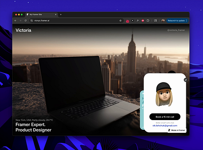 Portfolio Mini Website with Framer animation clean framer portfolio